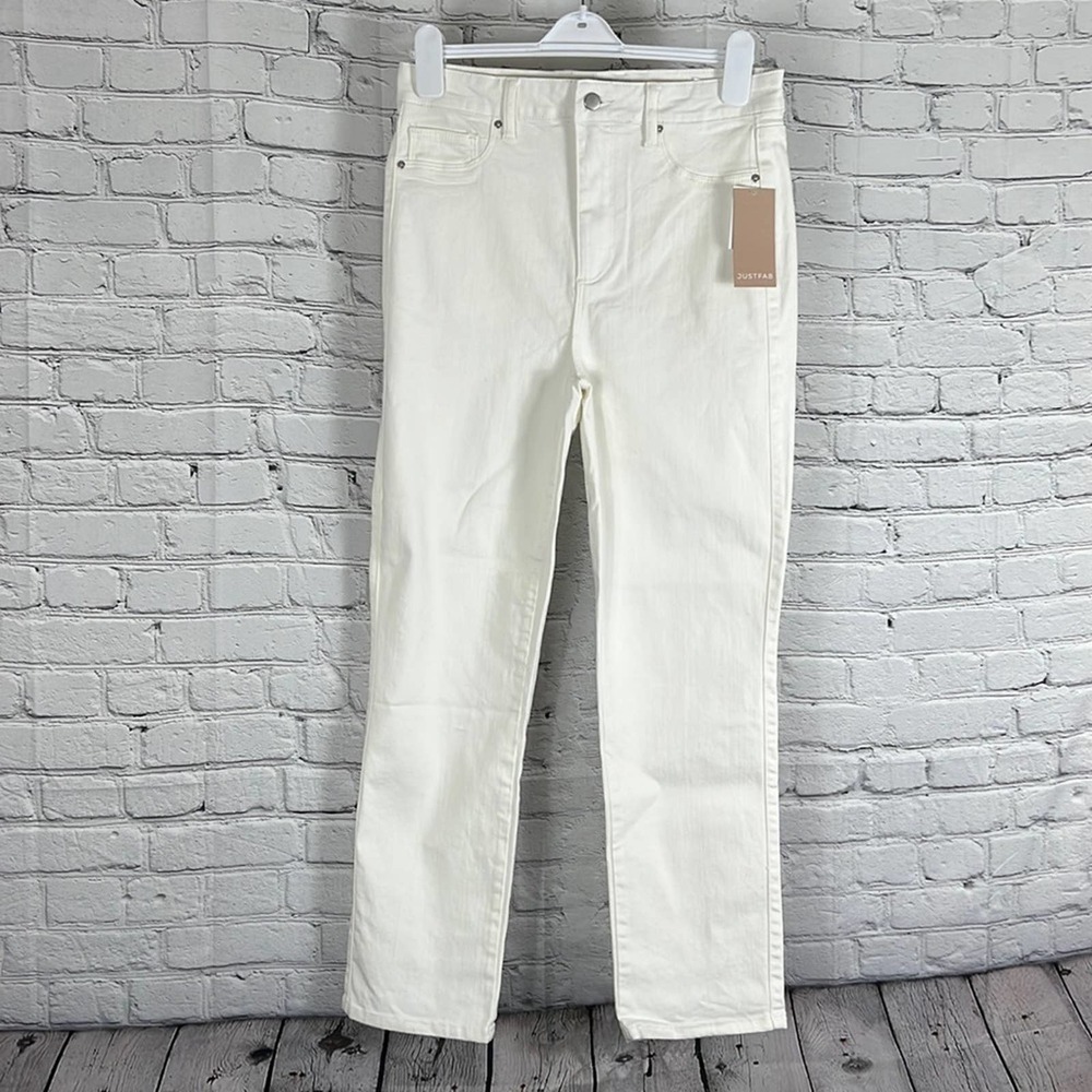 New JustFab denim‎ jeans straight white size 32